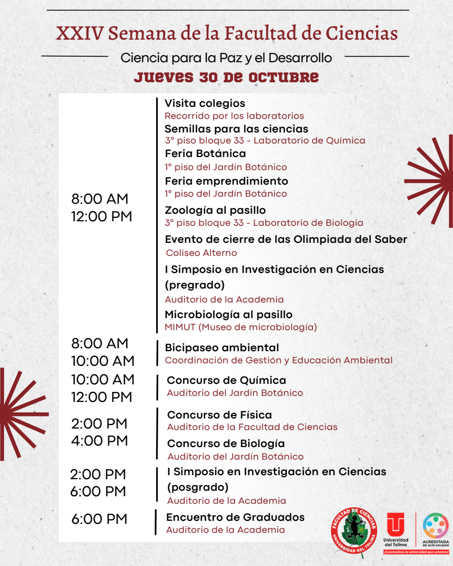 XXIV Semana de la Facultad 2025 Jueves 30