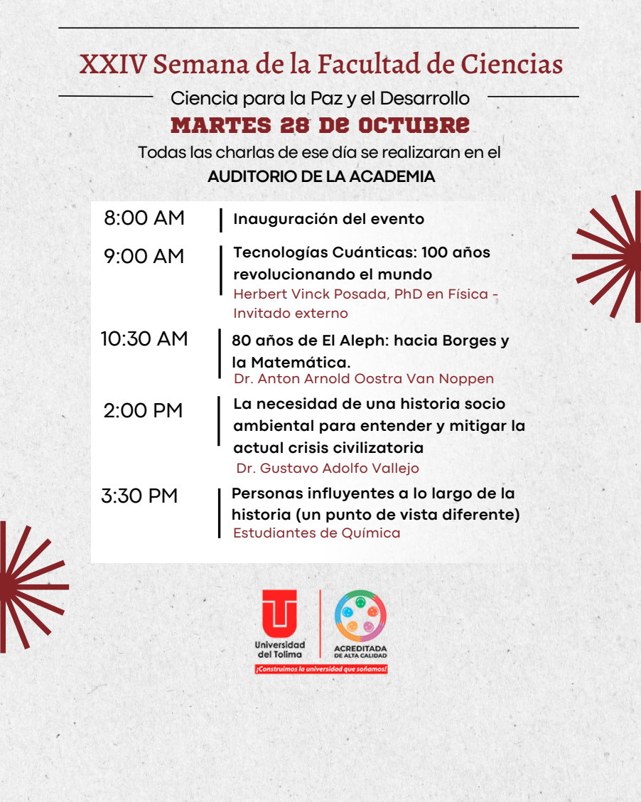 XXIV Semana de la Facultad 2025 Martes 28