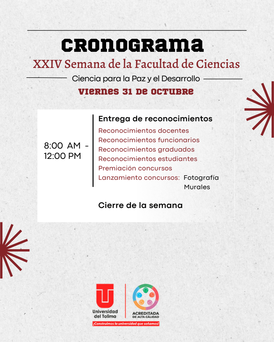 XXIV Semana de la Facultad 2025 Viernes 31